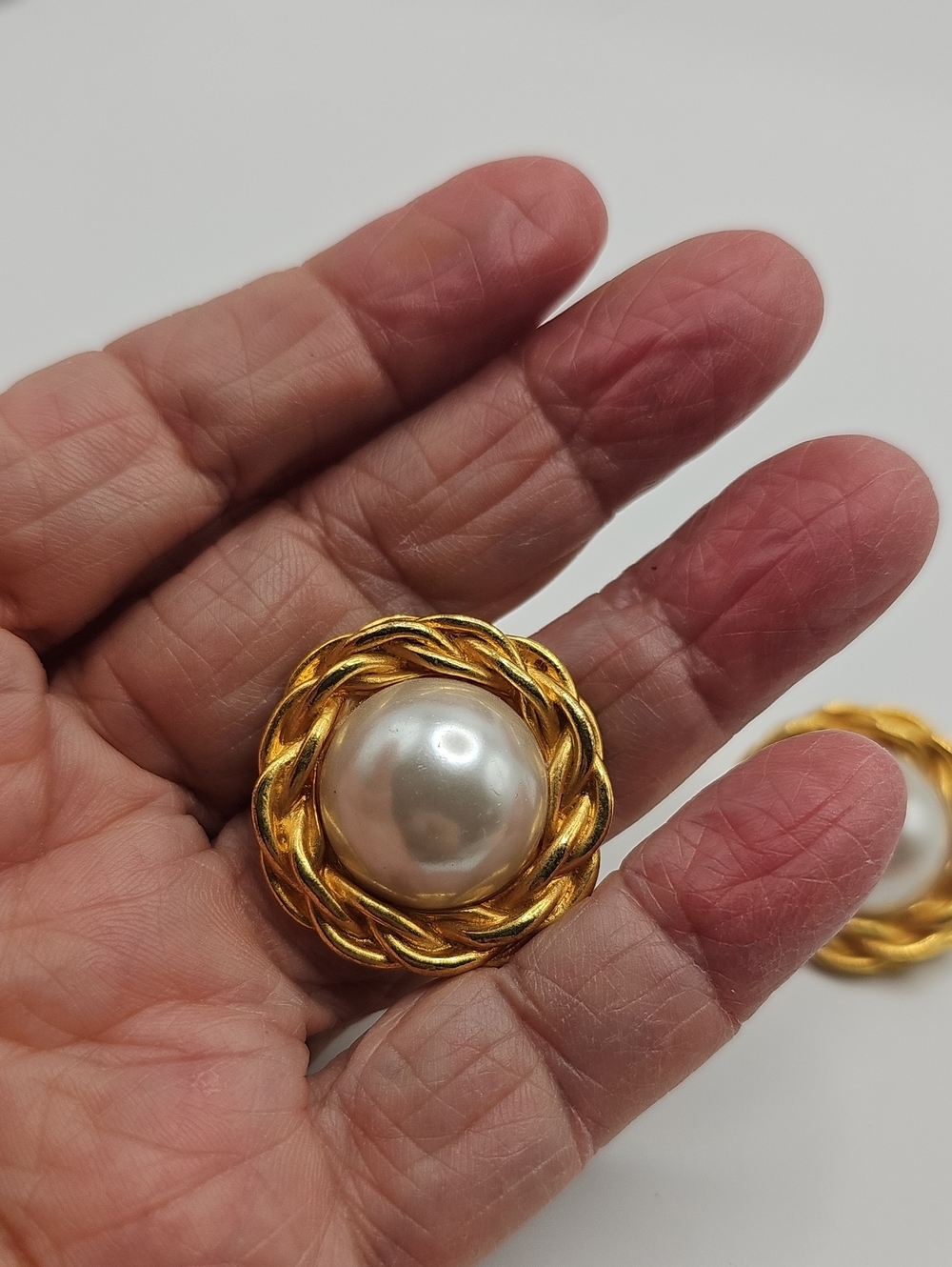 Anne Klein Gold-Tone Pearl Statement Peirce Earrings - Classic Chic